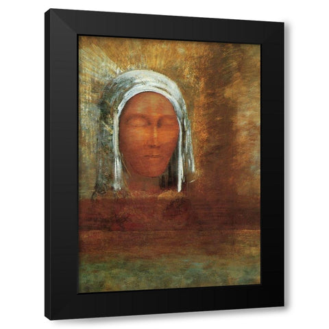 Virgin Of The Dawn Black Modern Wood Framed Art Print by Redon, Odilon