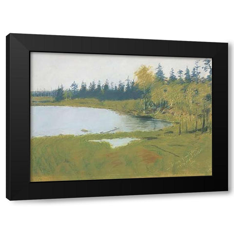 A Grey Day At Ralphs Black Modern Wood Framed Art Print by Remington, Frederic
