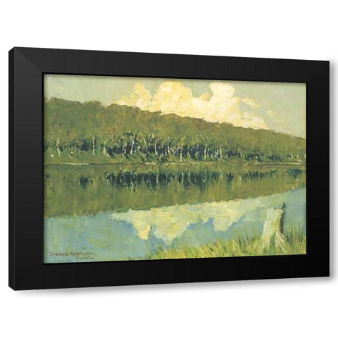 Canada Black Modern Wood Framed Art Print with Double Matting by Remington, Frederic