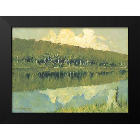 Canada Black Modern Wood Framed Art Print by Remington, Frederic