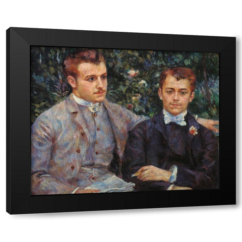 Charles and George Durand Black Modern Wood Framed Art Print with Double Matting by Renoir, Pierre-Auguste