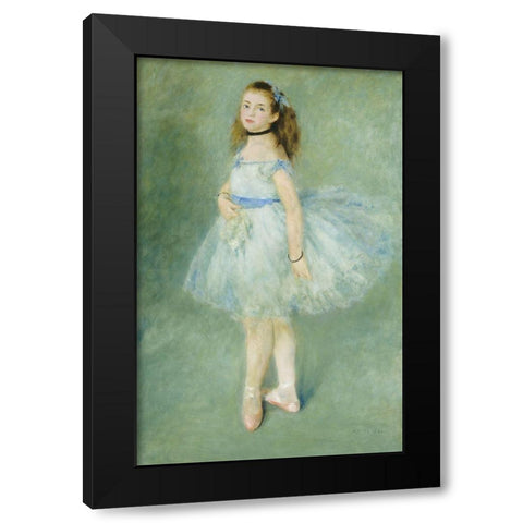 The Dancer, 1874 Black Modern Wood Framed Art Print with Double Matting by Renoir, Pierre-Auguste