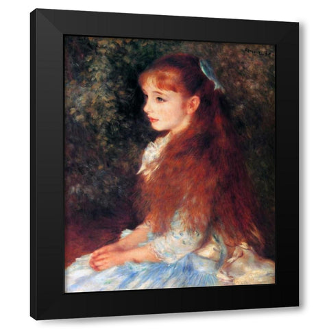 Irene Cahen DAnvers Black Modern Wood Framed Art Print with Double Matting by Renoir, Pierre-Auguste