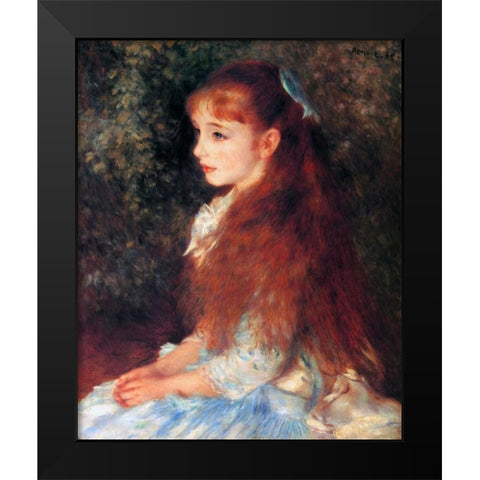 Irene Cahen DAnvers Black Modern Wood Framed Art Print by Renoir, Pierre-Auguste