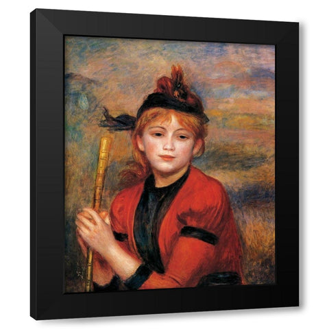 The Rambler Black Modern Wood Framed Art Print by Renoir, Pierre-Auguste