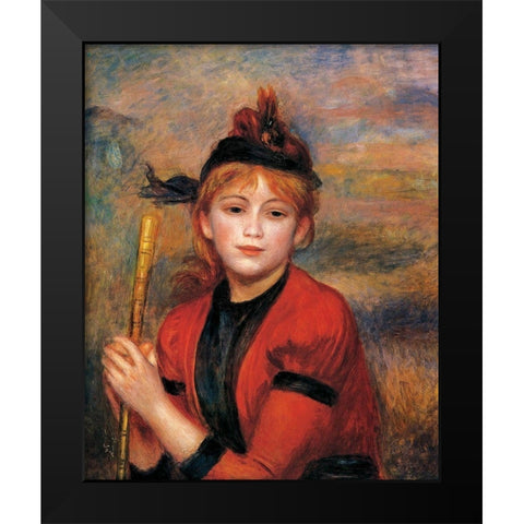 The Rambler Black Modern Wood Framed Art Print by Renoir, Pierre-Auguste