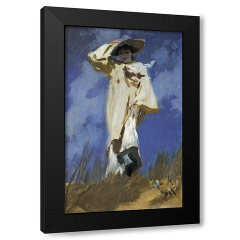 A Gust of Wind Black Modern Wood Framed Art Print by Sargent, John Singer