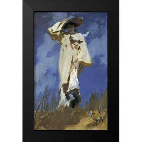 A Gust of Wind Black Modern Wood Framed Art Print by Sargent, John Singer