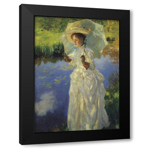 A Morning Walk 1888 Black Modern Wood Framed Art Print by Sargent, John Singer