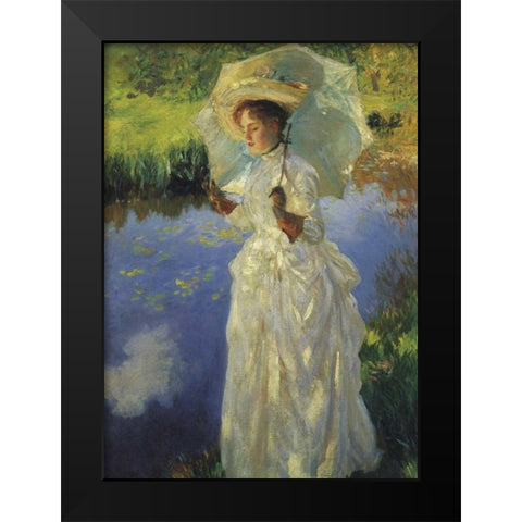 A Morning Walk 1888 Black Modern Wood Framed Art Print by Sargent, John Singer
