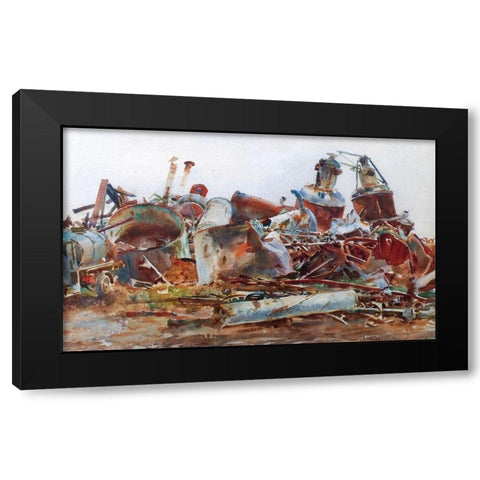 A Wrecked Sugar Refinery Black Modern Wood Framed Art Print by Sargent, John Singer