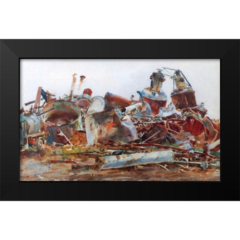 A Wrecked Sugar Refinery Black Modern Wood Framed Art Print by Sargent, John Singer