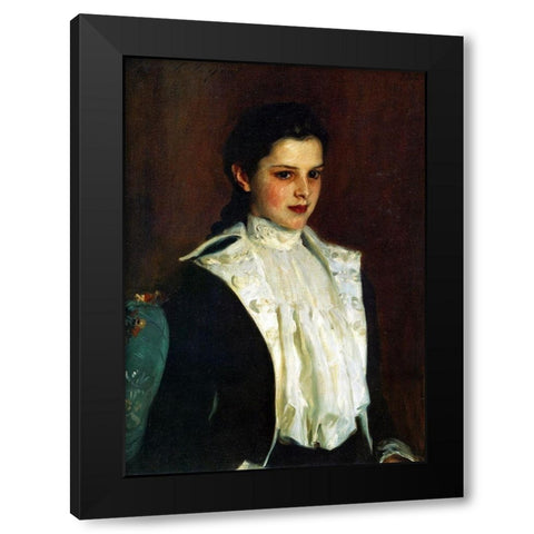 Alice Vanderbilt Shepard Black Modern Wood Framed Art Print with Double Matting by Sargent, John Singer