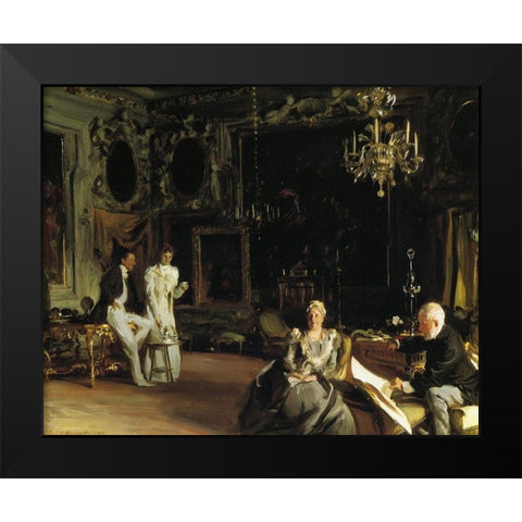 An Interior in Venice 1899 Black Modern Wood Framed Art Print by Sargent, John Singer