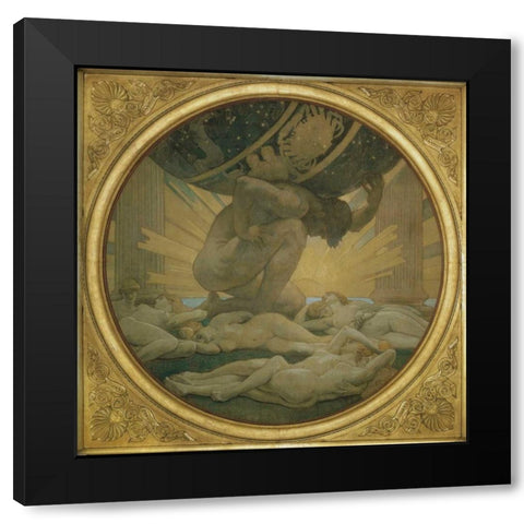 Atlas and the Hesperides, 1922 Black Modern Wood Framed Art Print with Double Matting by Sargent, John Singer