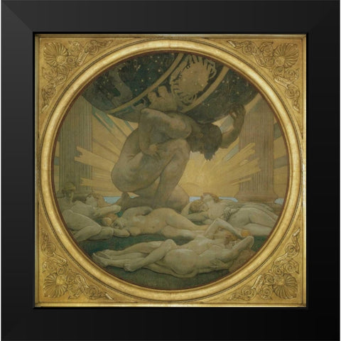 Atlas and the Hesperides, 1922 Black Modern Wood Framed Art Print by Sargent, John Singer