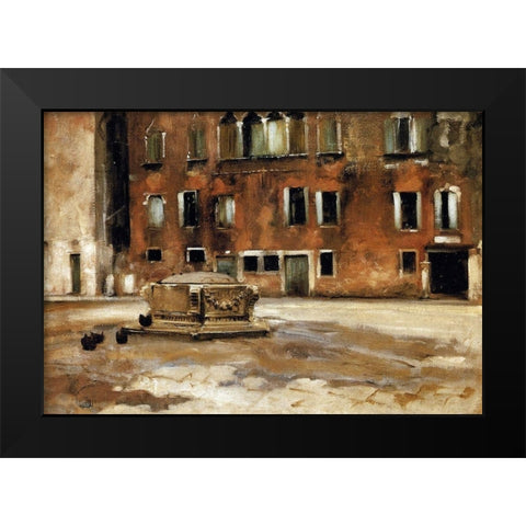 Campo Sant Agnese, Venice, 1882 Black Modern Wood Framed Art Print by Sargent, John Singer
