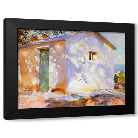 Corfu, Lights and Shadows Black Modern Wood Framed Art Print by Sargent, John Singer
