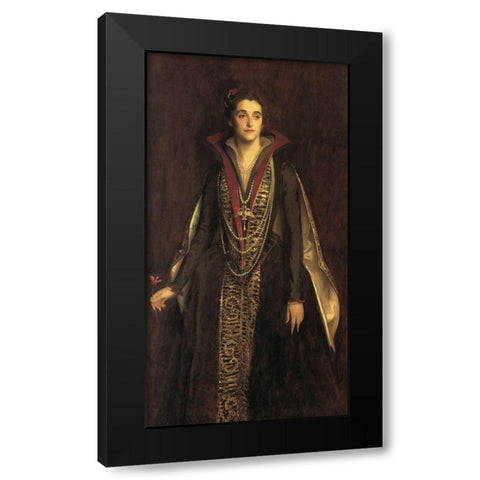 Countess of Rocksavage Black Modern Wood Framed Art Print by Sargent, John Singer