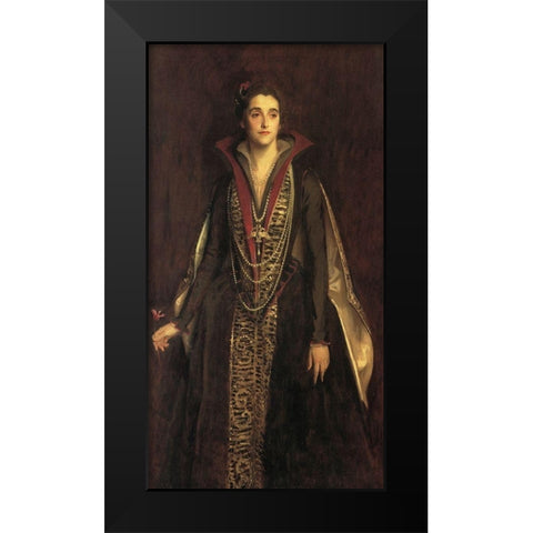 Countess of Rocksavage Black Modern Wood Framed Art Print by Sargent, John Singer