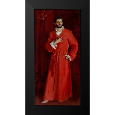 Doctor Pozzi at Home, 1881 Black Modern Wood Framed Art Print by Sargent, John Singer