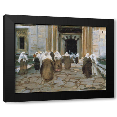Door of a Mosque, 1891 Black Modern Wood Framed Art Print with Double Matting by Sargent, John Singer