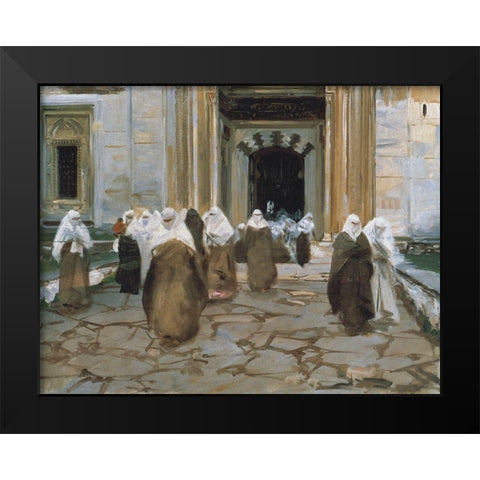 Door of a Mosque, 1891 Black Modern Wood Framed Art Print by Sargent, John Singer