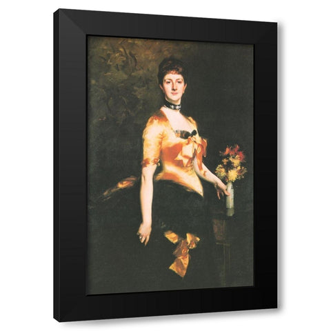 Edith Lady Playfair, nÃ©e Edith Russell, 1884 Black Modern Wood Framed Art Print with Double Matting by Sargent, John Singer