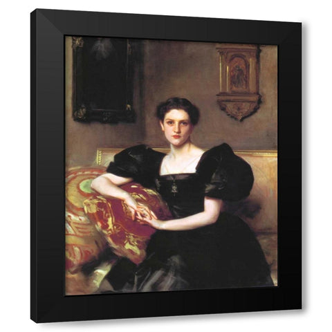 Elizabeth Winthrop Chandler Black Modern Wood Framed Art Print with Double Matting by Sargent, John Singer