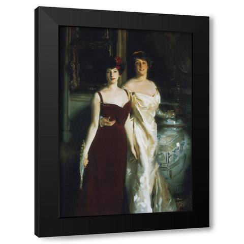 Ena and Betty, Daughters of Asher and Mrs. Wertheimer Black Modern Wood Framed Art Print by Sargent, John Singer