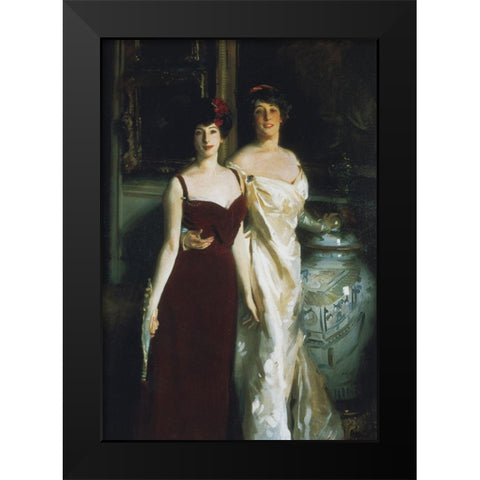 Ena and Betty, Daughters of Asher and Mrs. Wertheimer Black Modern Wood Framed Art Print by Sargent, John Singer