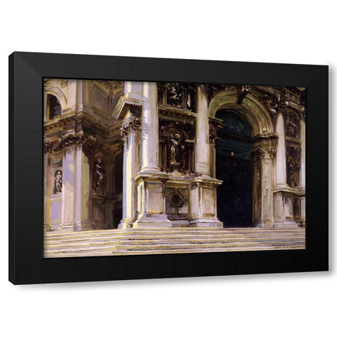 Entrance to Santa Maria della Salute, Venice, 1909 Black Modern Wood Framed Art Print with Double Matting by Sargent, John Singer