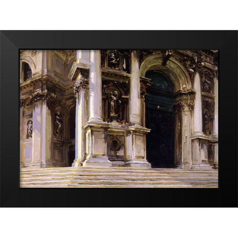 Entrance to Santa Maria della Salute, Venice, 1909 Black Modern Wood Framed Art Print by Sargent, John Singer