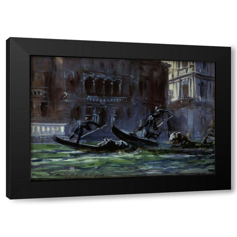 Festa della Regata, 1902-04 Black Modern Wood Framed Art Print with Double Matting by Sargent, John Singer