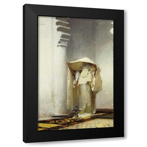 Fumee dAmbre Gris Black Modern Wood Framed Art Print with Double Matting by Sargent, John Singer
