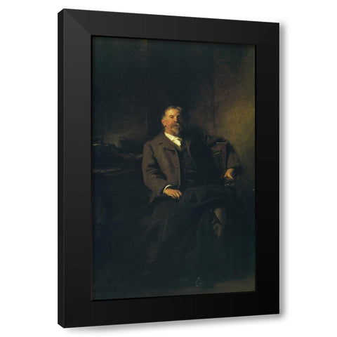 Henry Lee Higginson Black Modern Wood Framed Art Print with Double Matting by Sargent, John Singer