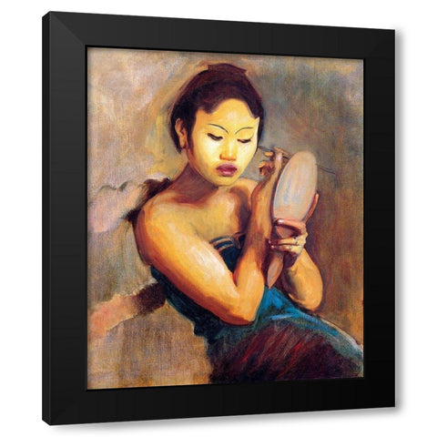 Javanese Girl at her Toilet, 1889 Black Modern Wood Framed Art Print with Double Matting by Sargent, John Singer