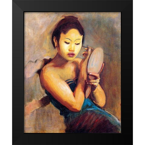 Javanese Girl at her Toilet, 1889 Black Modern Wood Framed Art Print by Sargent, John Singer