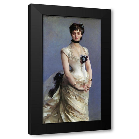 Madame Paul Poirson 1885 Black Modern Wood Framed Art Print by Sargent, John Singer