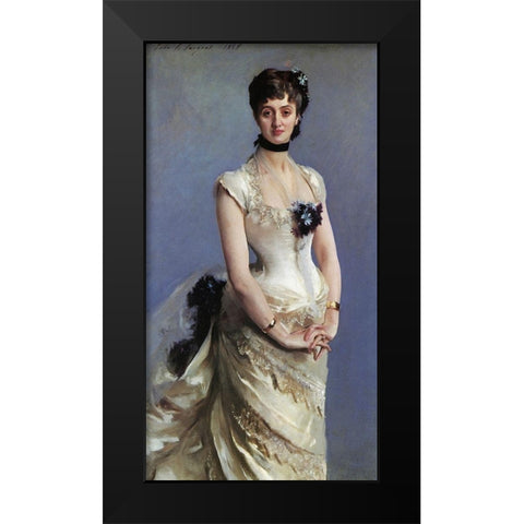 Madame Paul Poirson 1885 Black Modern Wood Framed Art Print by Sargent, John Singer