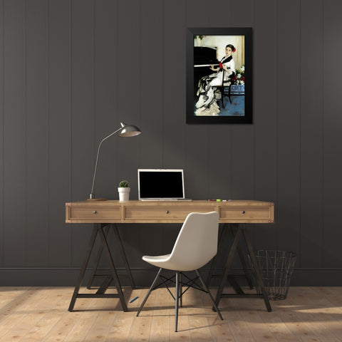 Madame Ramon Subercaseaux Black Modern Wood Framed Art Print by Sargent, John Singer