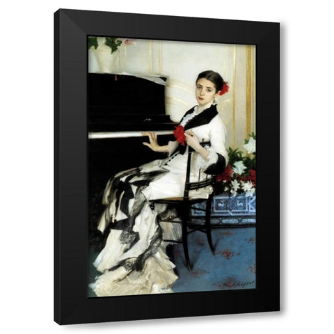 Madame Ramon Subercaseaux Black Modern Wood Framed Art Print by Sargent, John Singer