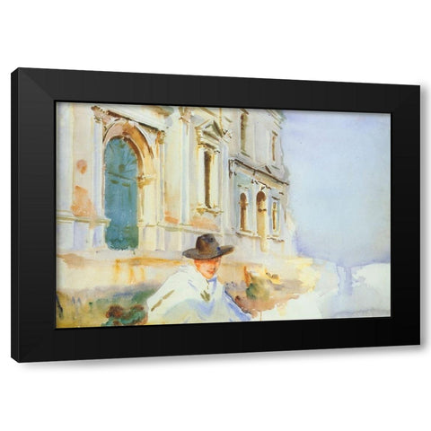 Man in a Gondola, Venice Black Modern Wood Framed Art Print with Double Matting by Sargent, John Singer