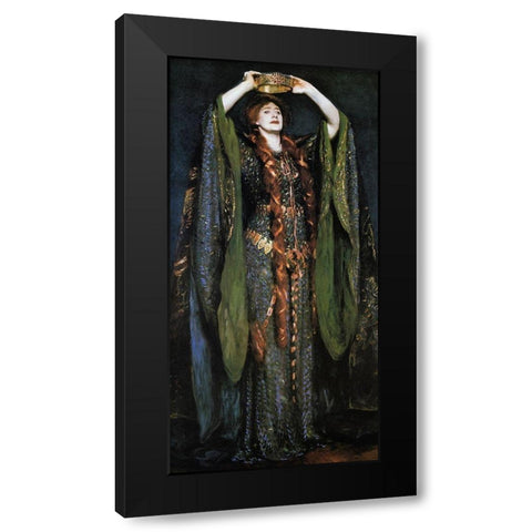 Miss Ellen Terry as Lady Macbeth Black Modern Wood Framed Art Print with Double Matting by Sargent, John Singer