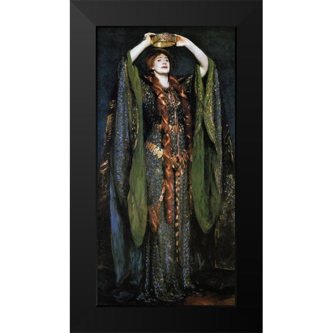 Miss Ellen Terry as Lady Macbeth Black Modern Wood Framed Art Print by Sargent, John Singer