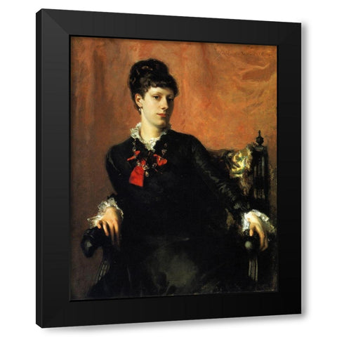 Miss Frances Sherborne Ridley Watts Black Modern Wood Framed Art Print with Double Matting by Sargent, John Singer