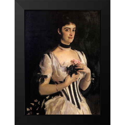 Mrs William Phipps 1884 Black Modern Wood Framed Art Print by Sargent, John Singer