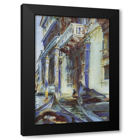 On the Grand Canal Black Modern Wood Framed Art Print by Sargent, John Singer