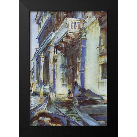 On the Grand Canal Black Modern Wood Framed Art Print by Sargent, John Singer