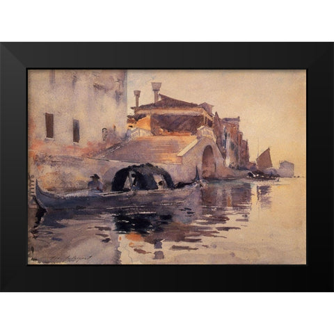 Ponte Panada Fondamenta Nuove, 1880-81 Black Modern Wood Framed Art Print by Sargent, John Singer